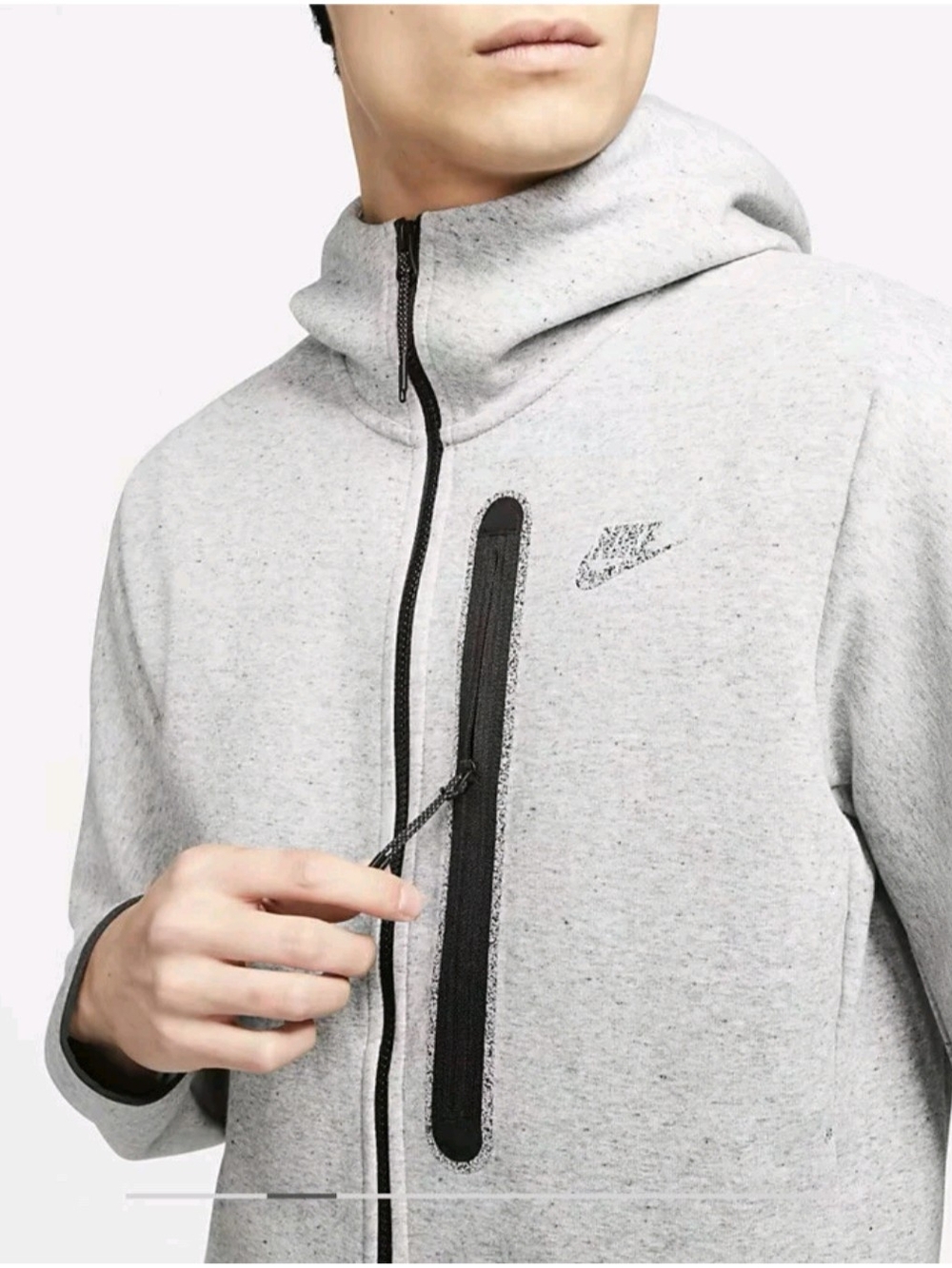 Nike Sportswear Tech Fleece Full Zip Hoodie Gray DD4688-010 Men's Size S